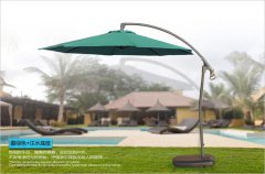 批发户外手动庭院香蕉伞别墅遮阳侧边伞3米手推式庭院伞可印广告