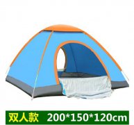 外贸户外单层野营露营速开帐篷玻杆自动帐篷登山防水防晒帐篷批发