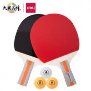 得力乒乓球拍对拍学生儿童成人入门直拍套装F2320